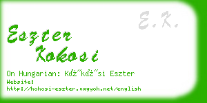 eszter kokosi business card